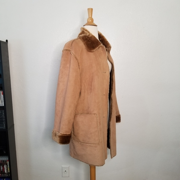 VINTAGE BERNARDO FAUX SUEDE TAN JACKET - Picture 7 of 15